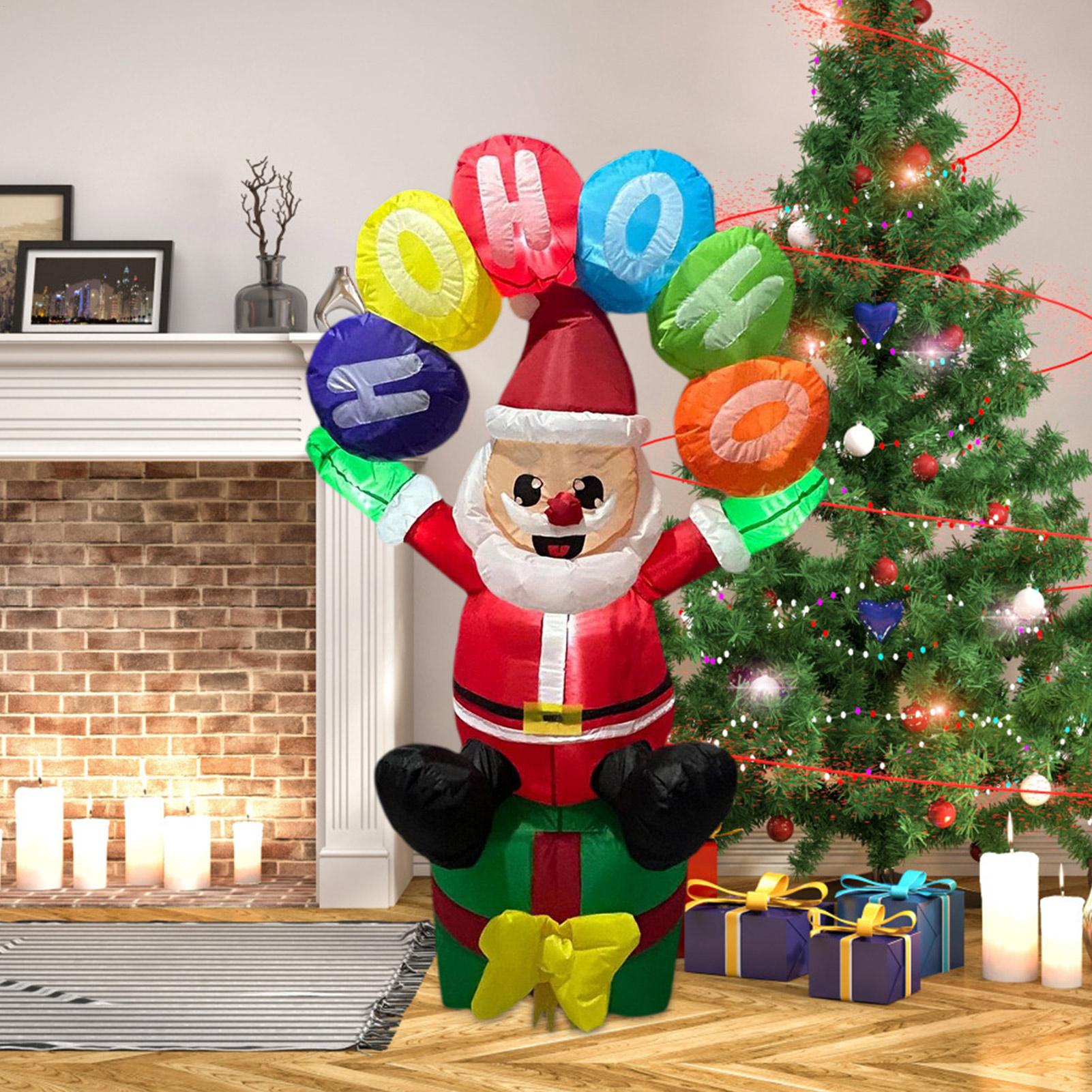 Outdoor Lighting For Christmas - Opblaasbaar kerstman-opblaasbaar decor met LED-verlichting Opblaasbaar