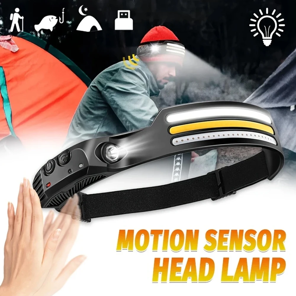 Outdoor Lighting Sensor - Oplaadbare COB LED-inductiekoplamp met ingebouwde batterij