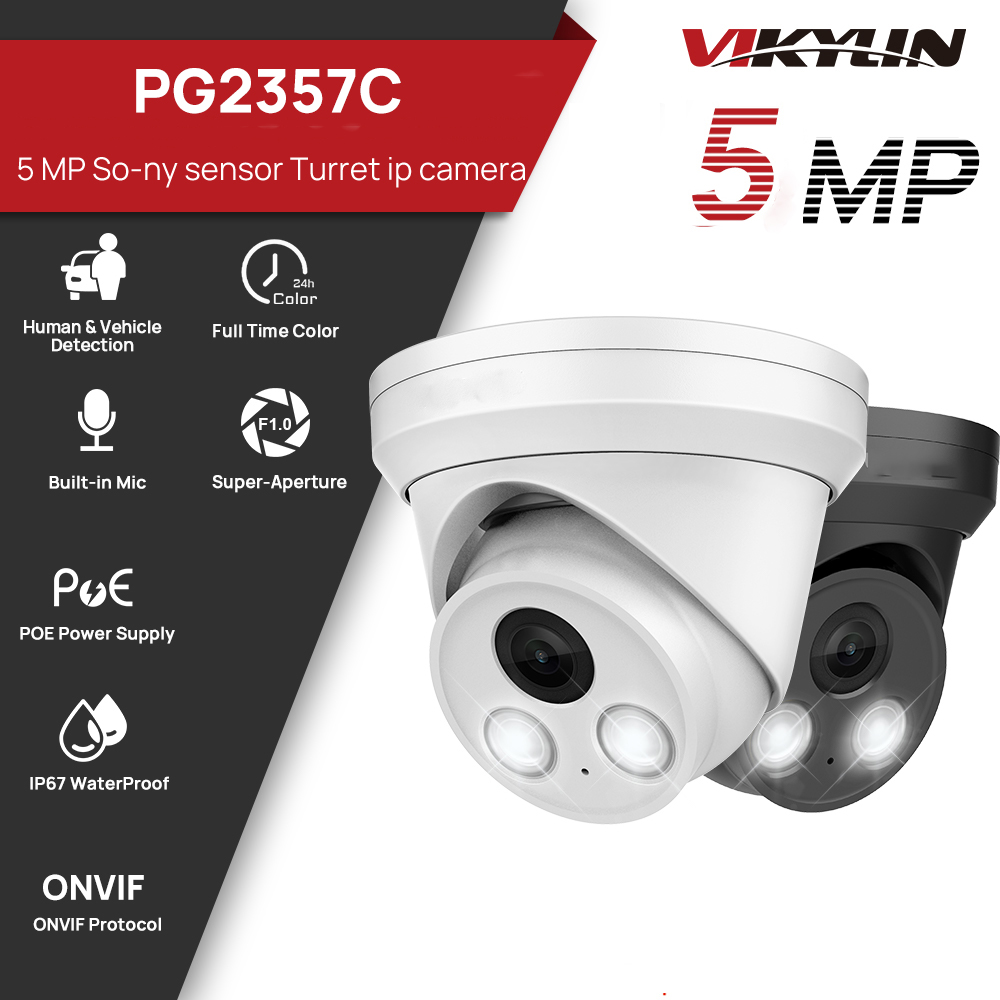 Outdoor Lighting Options - VIKYLIN 5MP Full Color Nachtzicht IP