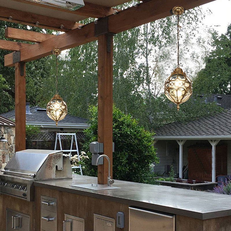 Outdoor Lighting Chandelier - Amerikaanse waterdichte kroonluchter Buiten Gang Balkon