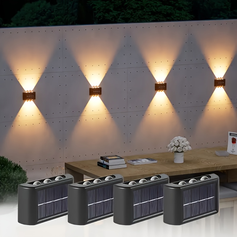 Outdoor Lighting Uplight - LED Solarlamp Buiten Waterdicht Solar Wandlamp