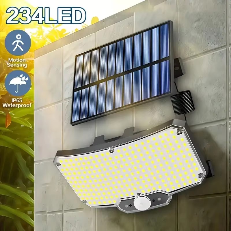 Outdoor Lighting Sensor - 234LED zonne-buitenverlichting bewegingssensor superheldere externe wandschijnwerper