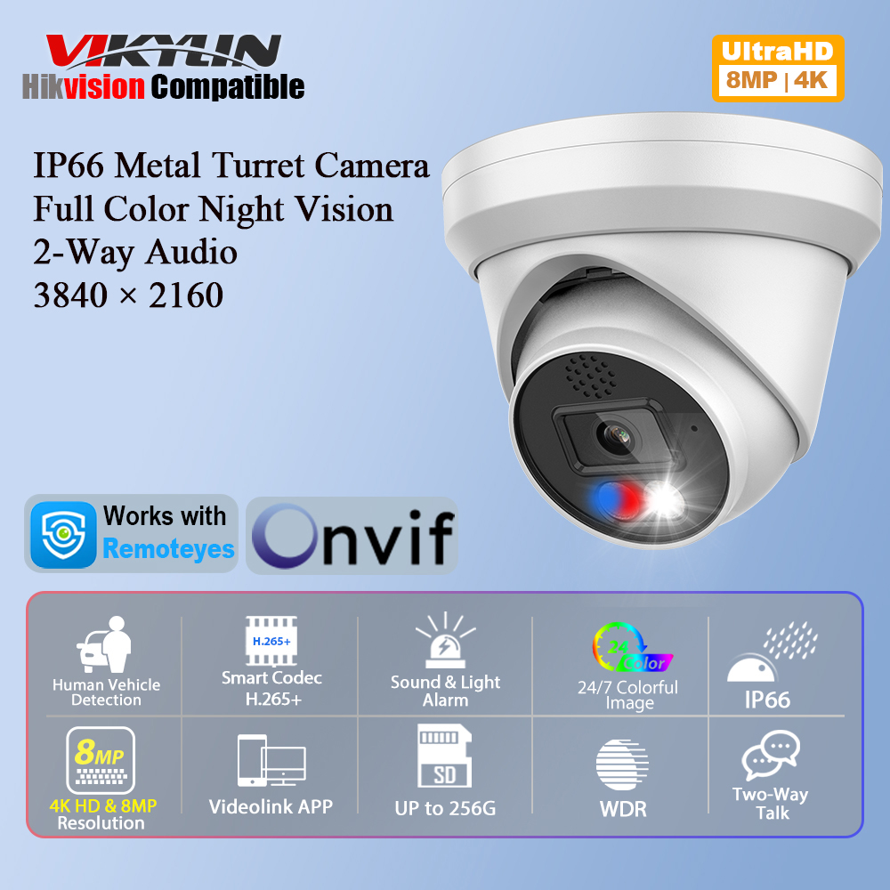 Outdoor Lighting Options - Vikylin 4K 8MP Alarm Full Color