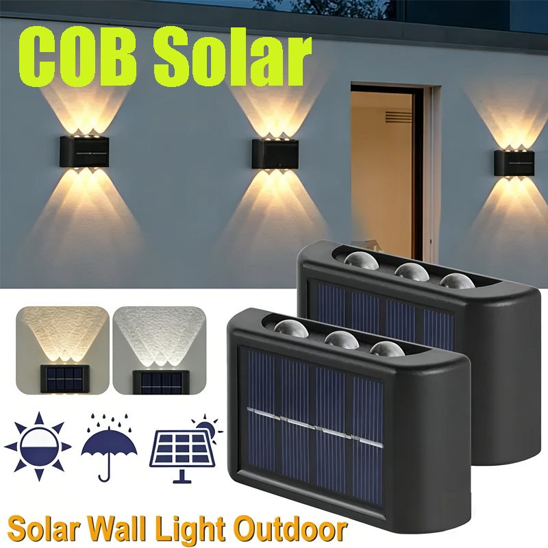 Outdoor Lighting Uplight - COB Solar Wandlamp Buiten Waterdichte zonne-verlichting