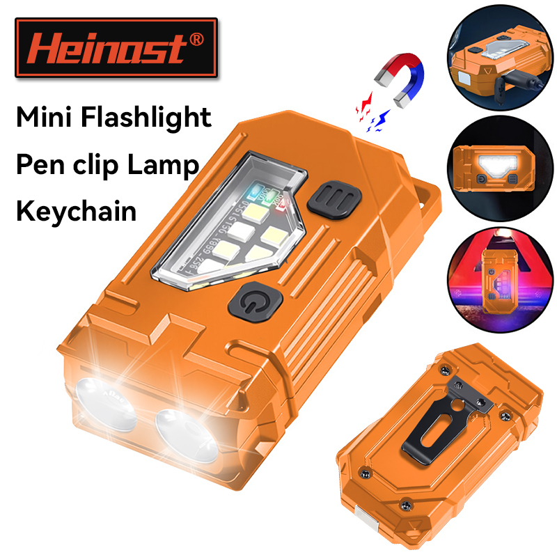 Zinc Outdoor Lighting - Mini sleutelhanger EDC zaklamp Oplaadbare magnetische