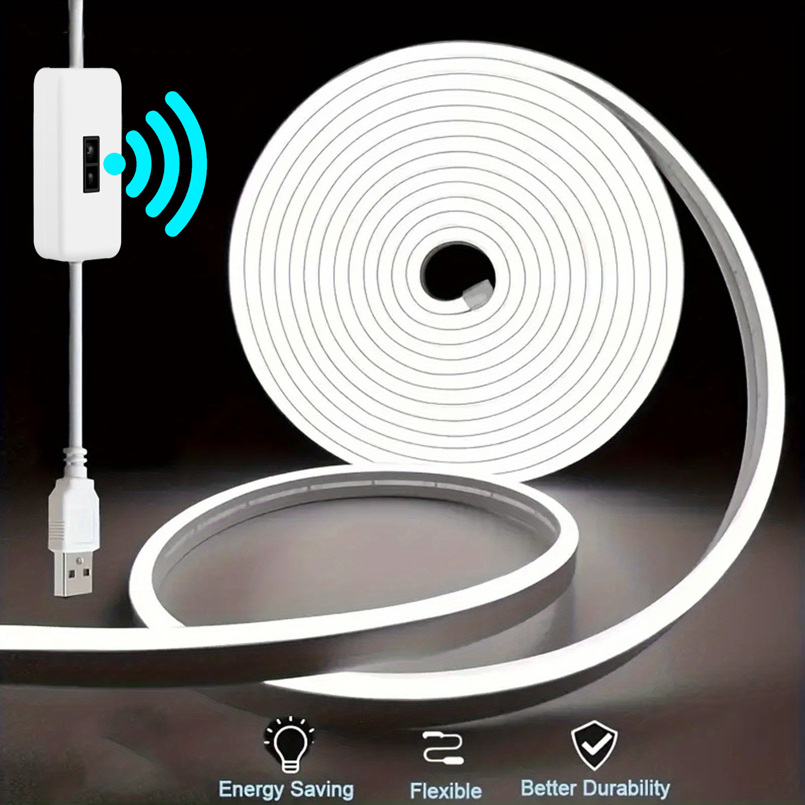 Outdoor Lighting Led Strip - Bewegingssensor Neon LED-lichtstrip USB dimbare schakelaar