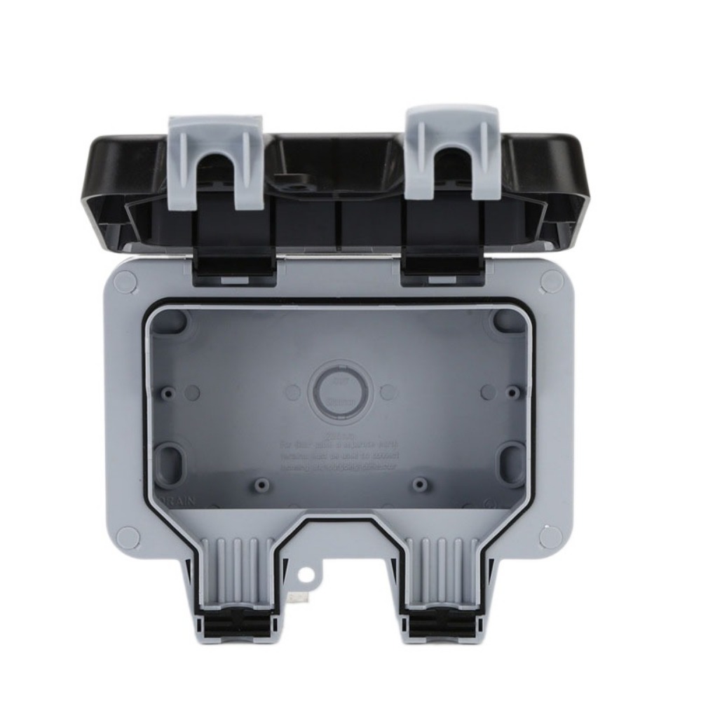 Outdoor Lighting Uk - Waterdichte wandcontactdoos met UK-stekker, USB-poort, buitenstopcontact