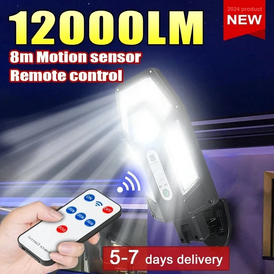 Outdoor Lighting Sensor - 12000LM krachtige zonne-wandlamp met afstandsbediening buiten