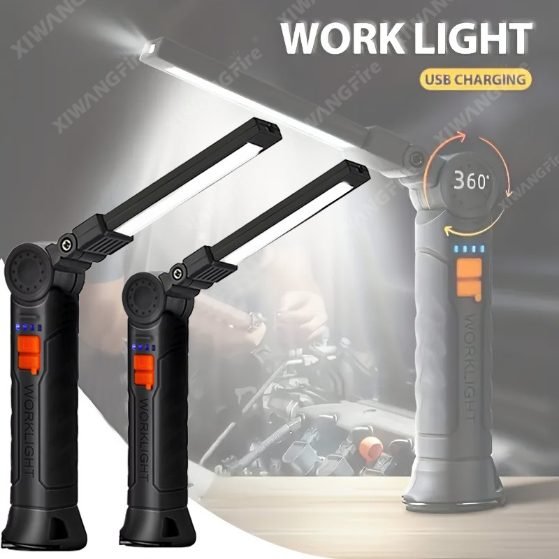 Zinc Outdoor Lighting - Oplaadbare LED-zaklamp Werklamp met magneet en