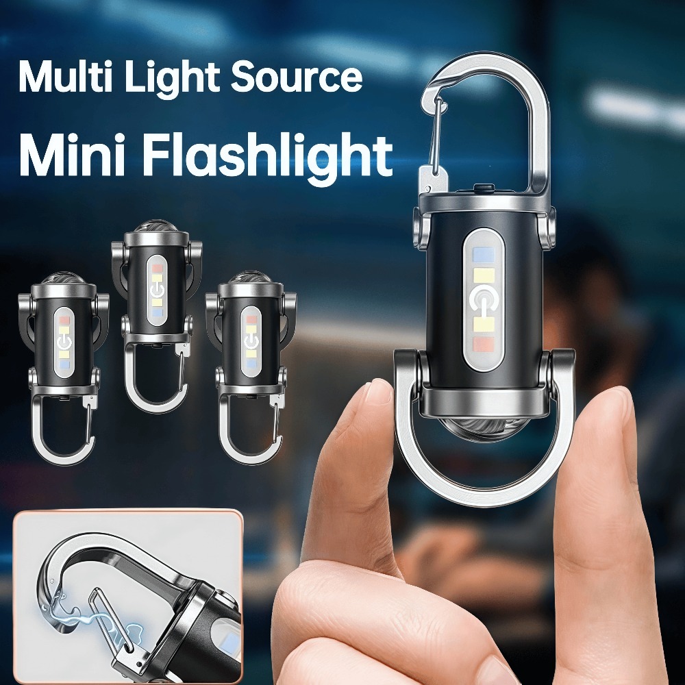 Outdoor Lighting Portable - Draagbare sleutelhangerlamp Mini-sleutelhangerzaklamp Oplaadbare waterdichte zaklamp