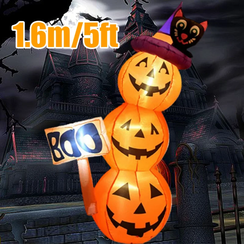 Outdoor Lighting On House - 1.6M/5ft Halloween Opblaasbaar Model Pompoen Ingebouwde