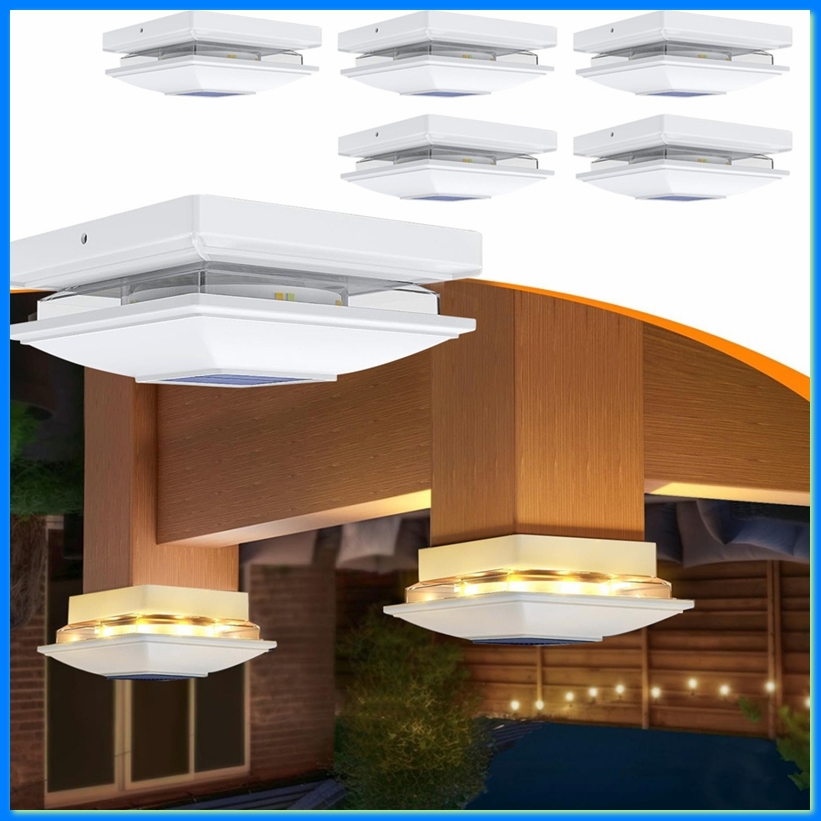 Post Cap Light - 4-pack zonne-postkapverlichting voor buiten, 16 LED's