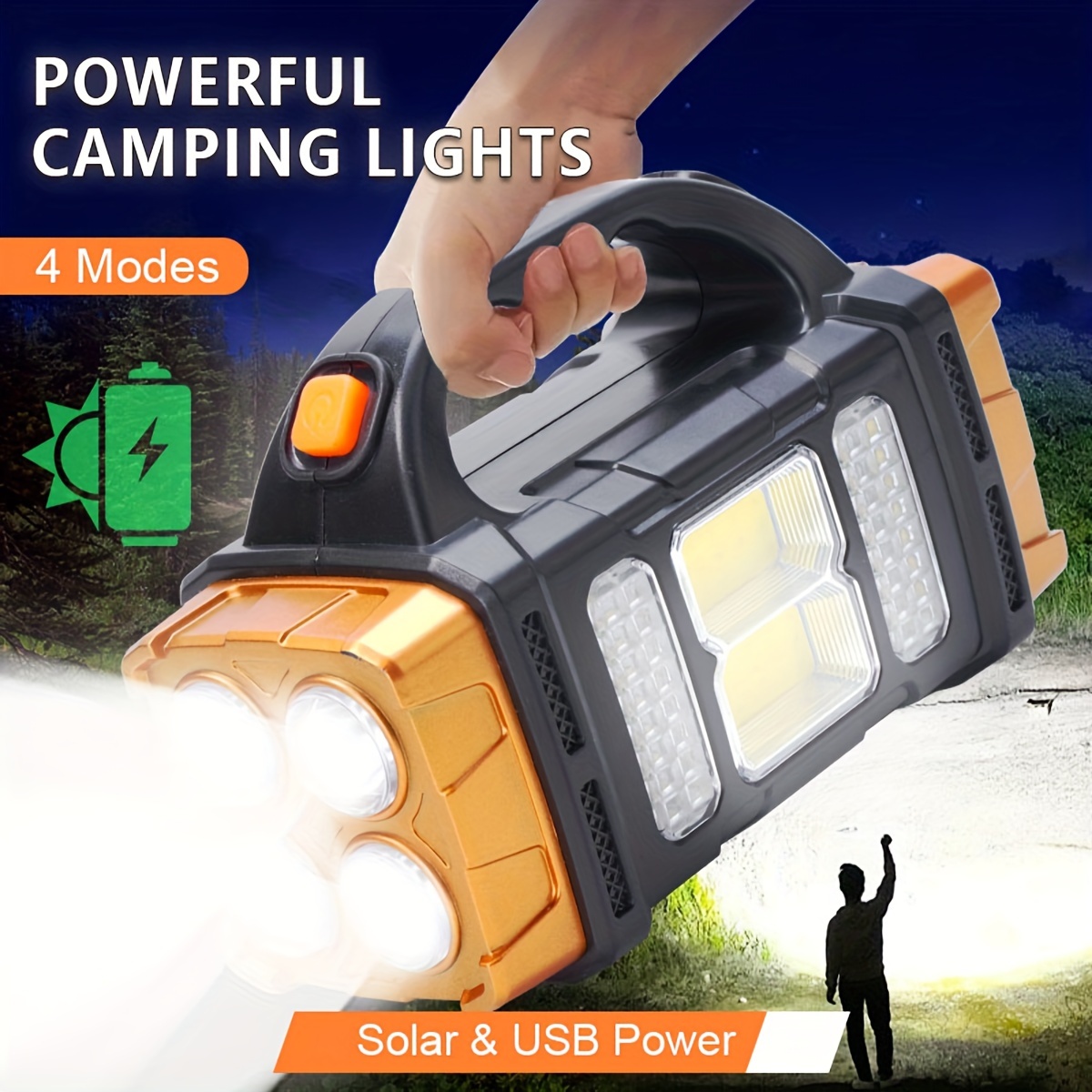 Zinc Outdoor Lighting - Nieuwe upgrade oplaadbare krachtige zonne-energie LED-zaklamp