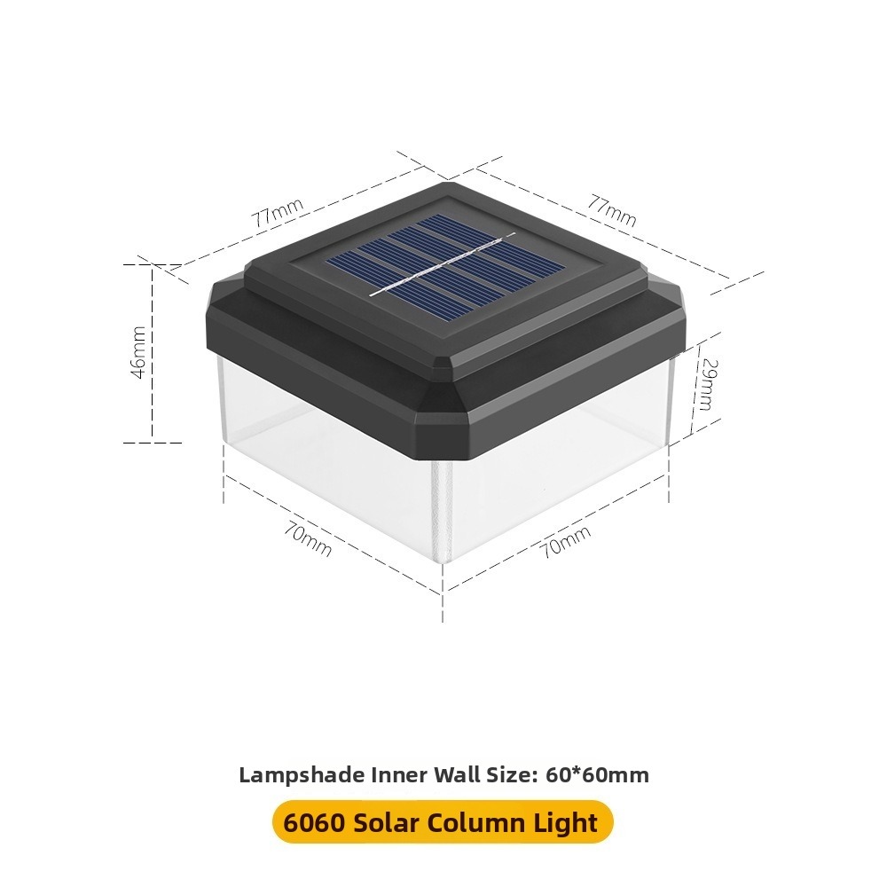 Post Cap Light - IP65 Waterdichte Solar LED Paallamp Solar