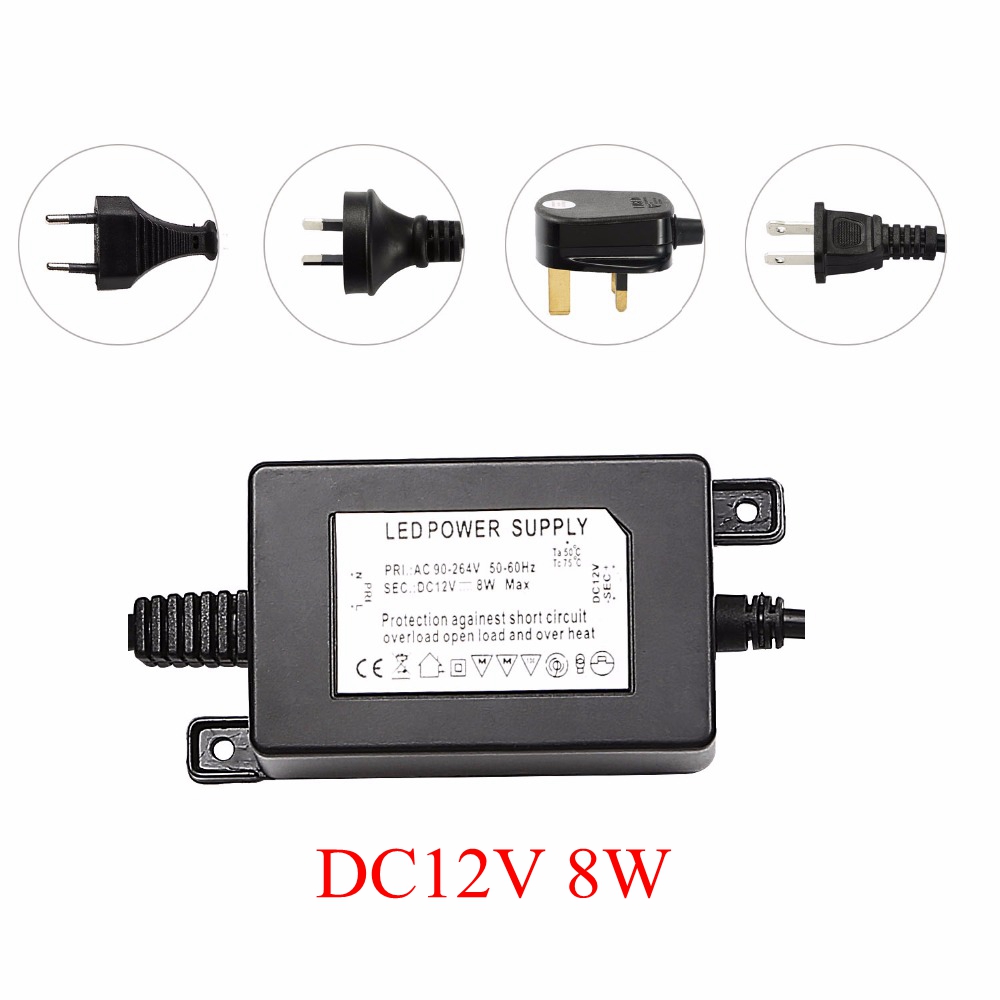 Outdoor Lighting Uk - IP67 Waterdichte DC12V 8W transformatorvoeding voor
