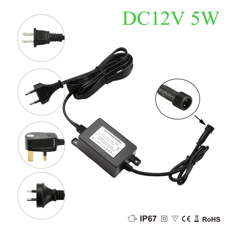 Outdoor Lighting Uk - IP67 Waterdichte DC12V 5W transformatorvoeding voor