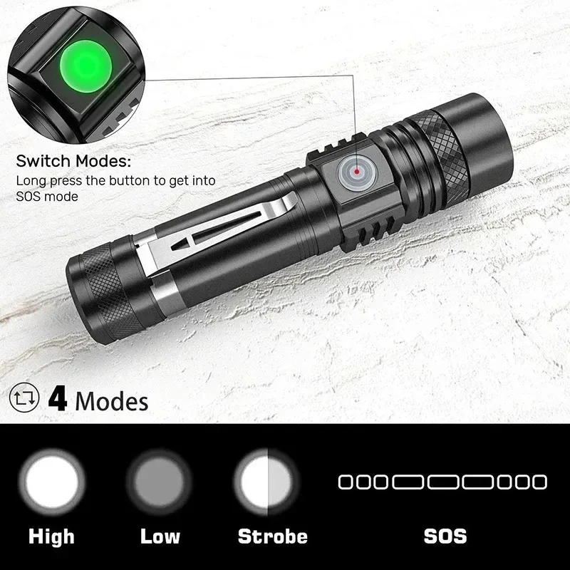 T6 LED oplaadbare zaklamp, 186 - Outdoor Lighting For Home recensie en prijs