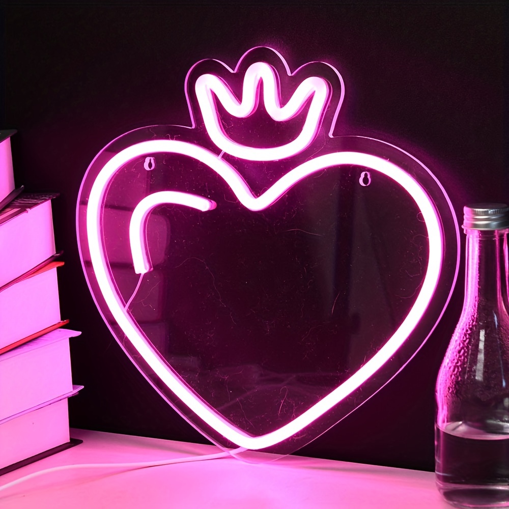 LED Hartkroon Neonbord, Roze & - Outdoor Lighting Options recensie en prijs