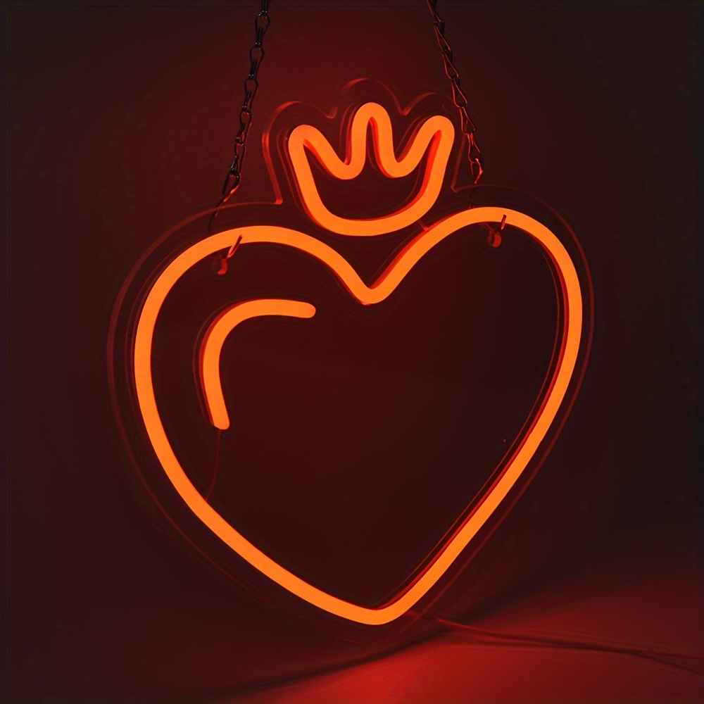 LED Hartkroon Neonbord, Roze & - Outdoor Lighting Options recensie en prijs