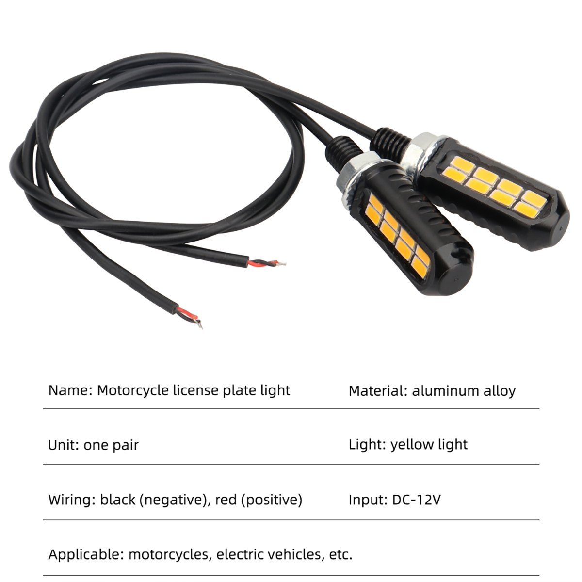 1 paar motor LED lampjes 8SMD  - Outdoor Lighting Yellow recensie en prijs