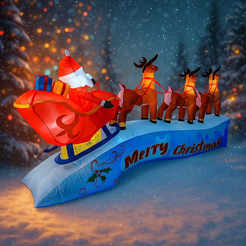11.8FT Kerstman Rendier Slee O - Outdoor Lighting For Christmas recensie en prijs