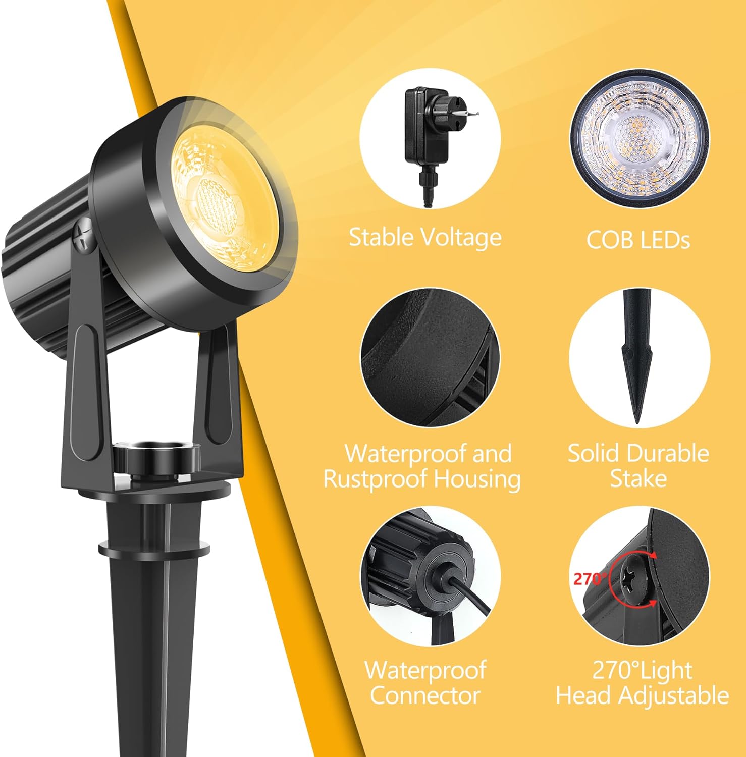 4/6/8LEDS 3000K Outdoor Spotli - Outdoor Lighting Uk recensie en prijs