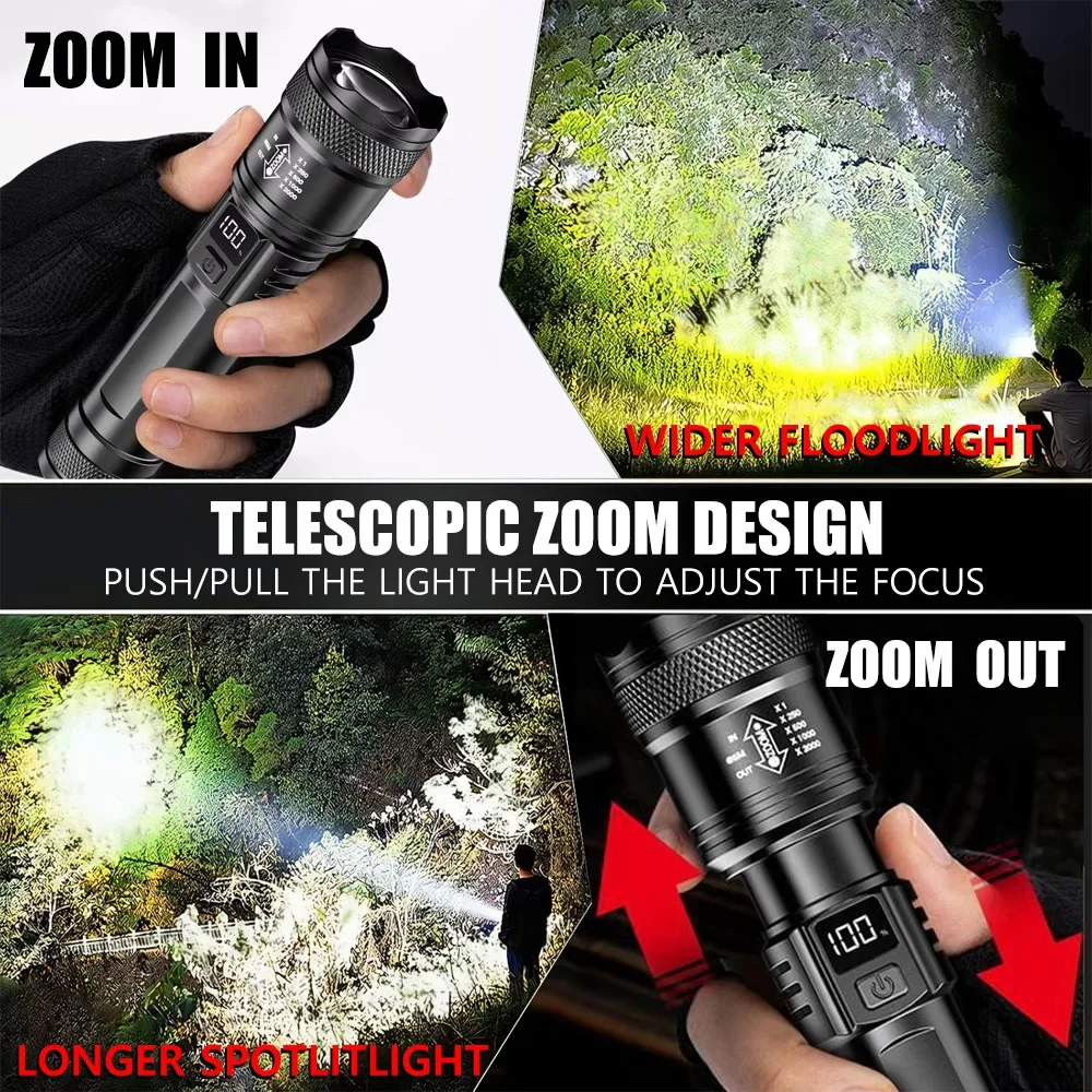 Oplaadbare LED-zaklamp Zoombar - Zinc Outdoor Lighting recensie en prijs