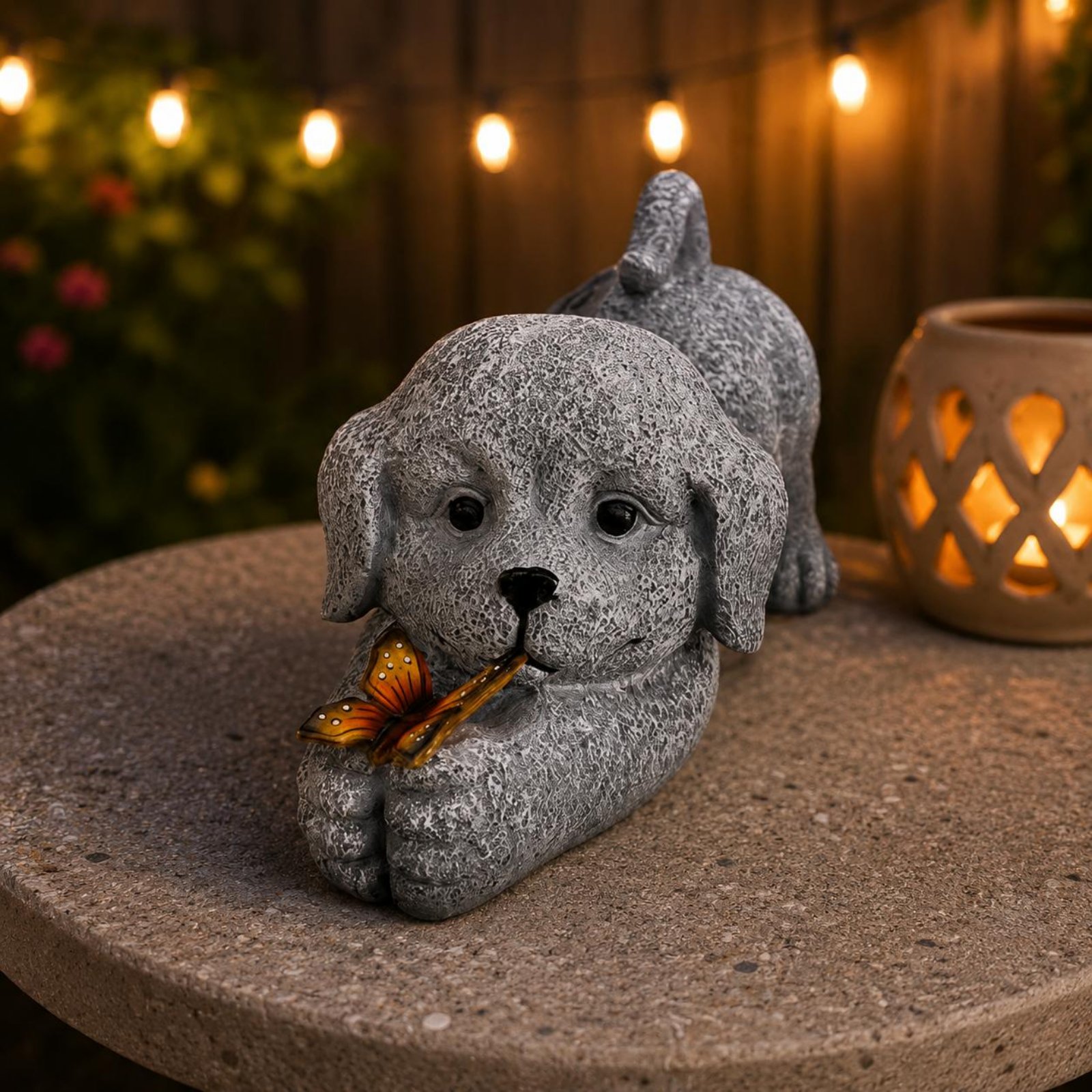 Solar Dog Statue Resin Craft S - Outdoor Lighting Yard Decoration recensie en prijs