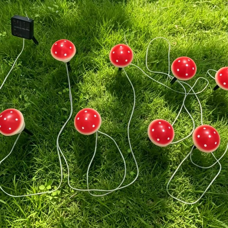 Solar Mushroom String Lights W - Outdoor Lighting Yard Decoration recensie en prijs